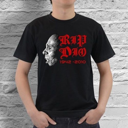 New Ronnie James Dio R.I.P. Mens Black T-Shirt Size S, M, L, XL, XXL, XXXL