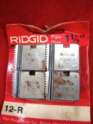 New Ridgid 12-R 12R 1-1/2&#034; NPT Pipe Thread Threading Dies