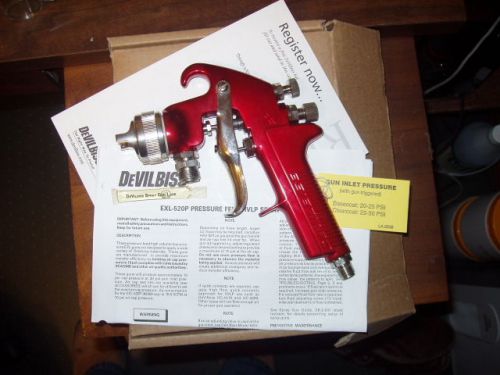 Devilbiss exl-520p 1.4 pressure feed manual hvlp spray gun - new for sale