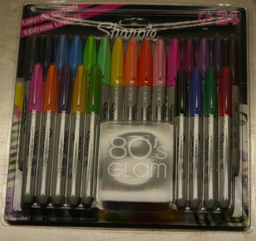 24-pk ASSORTED Sharpie Fine Point Markers NEW 80s GLAM COLORS