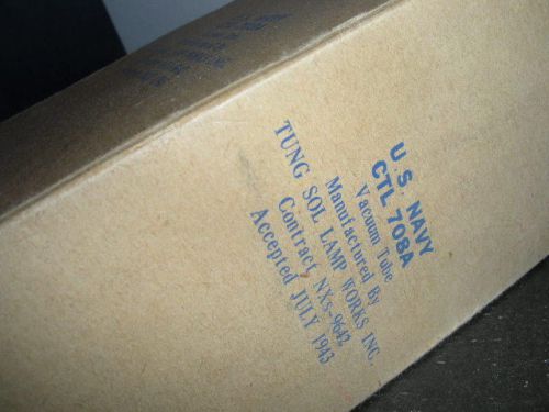 One NOS Tung Sol CTL 708A Vacuum Tube New Navy Tubes