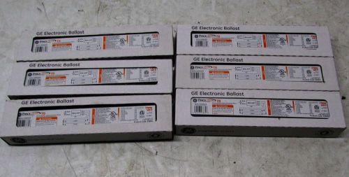 Lot of 6 ge proline 120v t8 2-lamp electronic ballast ge232-120resdiyb for sale