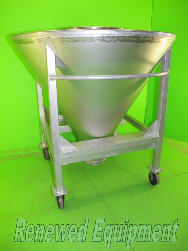United utensils 125-gallon stainless steel hopper bin tank on casters #4 for sale