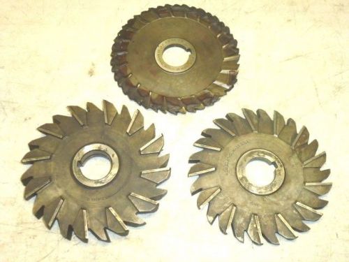 LOT of (3) ASSORTED MILLING CUTTERS 6&#034; Diameter, NATIONAL &amp; UTD