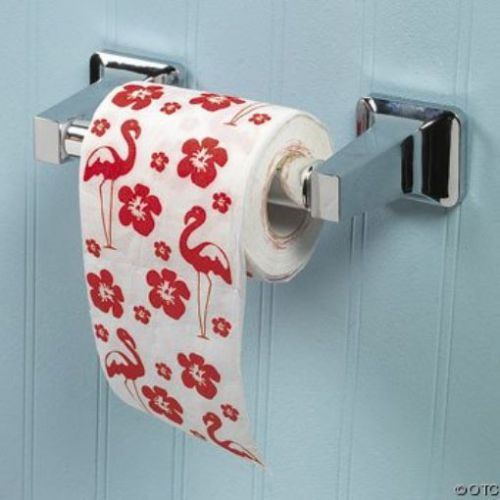 One Roll LUAU Flamingo 2-Ply Toilet Paper