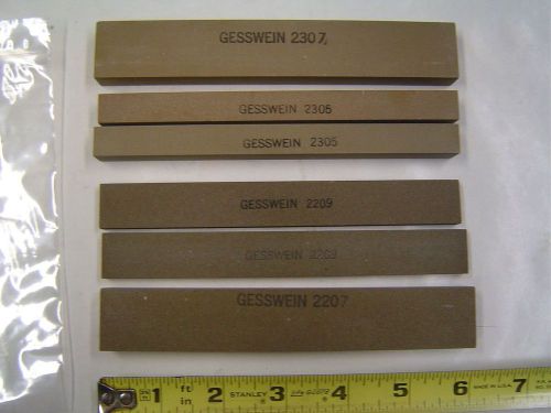 Gesswein Finishing Stones Lot of 6 Machinist Tool &amp; Die Makers   ..42