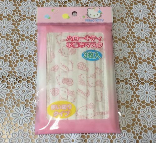 Sanrio HELLO KITTY fashionable hygiene surgical mask for children made in Japan