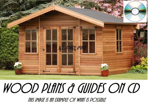 CD of 13000 D.I.Y Barn Log Cabin Summer House Garden Shed Garage Boat Wood Plans