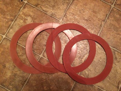 Red Rubber SBR Gasket 1/8&#034; thick 8-3/4&#034; OD X 6-5/8&#034; ID Ring Gasket 1Pcs