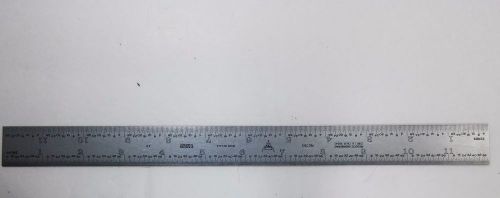 Pec usa 12&#034; rigid satin 7512 machinist ruler/rule scale for sale