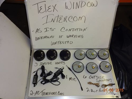 TELEX WINDOW INTERCOM PARTS THESE ITEMS ARE UNTESTED &#034;AS IS&#034; CONDITION