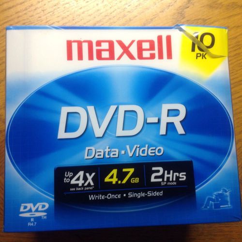 Maxell dvd-r 10 pk data-video sealed