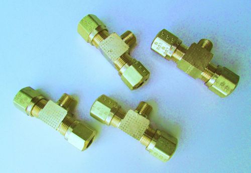 Brass d. o. t. dot d o t &#034;t&#034; compression adapter 3/8&#034; n.p.t. x 3/8&#034; o.d. tubing for sale