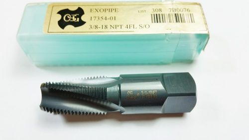 3/8-18 OSG NPT VHSS 4 Flute Steam Oxide Finish Spiral Flute Pipe Tap (Q 758)
