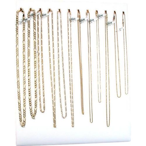 12 Hook White Chain Necklace Display Jewelry Easel