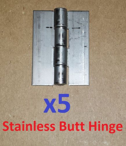 5 lot-stainless steel butt hinge 1.5 x 2 inch cabinet/boat/door/project/craft for sale