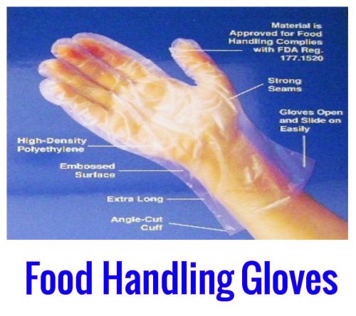 500 DISPOSABLE FOOD HANDLING GLOVES Clear Safe One Size Cooking Cleaning Kitchen