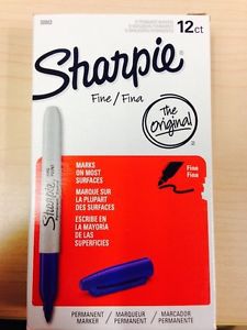 Sharpie Permanent Marker Blue Box Of 12