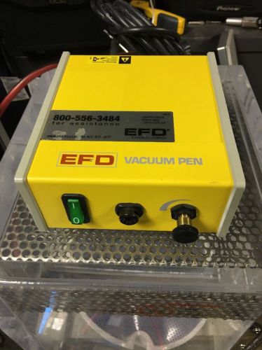 Efd vacuum pen model 10vac power cord, foot pedal, air hose tested &amp; working for sale