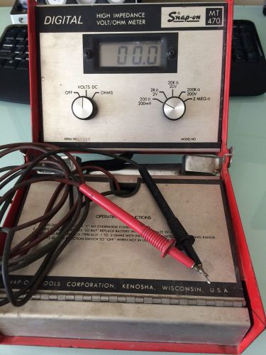 Snap-On Snap On MT470 Digital High Impedance Volt OHM Meter - Vintage Old