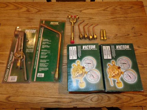 Victor  Gas Cutting Torch Kit Set with tips and spark arrestors