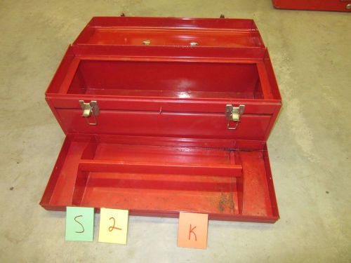 STACK-ON TOOLCHEST BOX RED METAL CASE MACHINIST MILITARY SURPLUS USED S-2-K