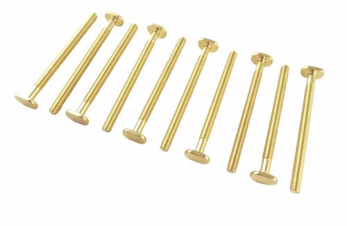 Lot 10 ea Sliding Tee Bolts 5/16 18 Threads 2 1/4&#034; Brass Plated TB-5/16-2.25