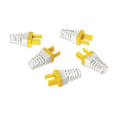 Platinum Tools 100030Y-C Strain Relief for Cat6, (Yellow). 50/Clamshell.(Pack of