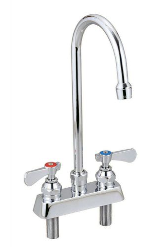 Bk resources deck mount 5&#034; no lead gooseneck spout faucet w/ 4&#034; center - bkf-4dm for sale