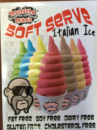 Soft serve italian ice mustache mike&#039;s blue vanilla  1+3  concentrate for sale