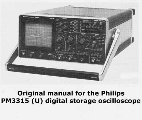 Original Philips service manual for the PM3315(U) digital storage oscilloscope.