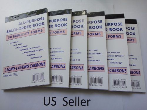 16 Pcs 2 part Sales Order Books Carbonless Invoice Book Receipt Form 50 sets USA