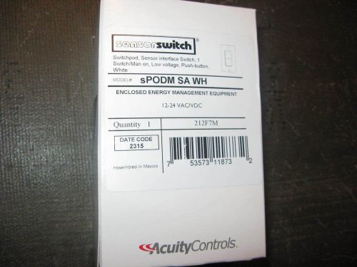 NEW Acuity Controls Sensorswitch Push Button SwitchPod Sensor Switch sPODM SA WH