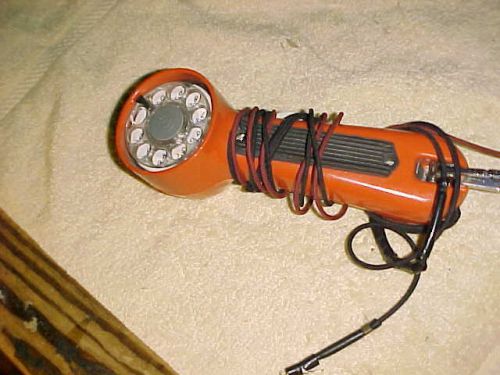 Vintage ORANGE Lineman&#039;s TEST PHONE - BUTT TEST - ROTARY DIAL