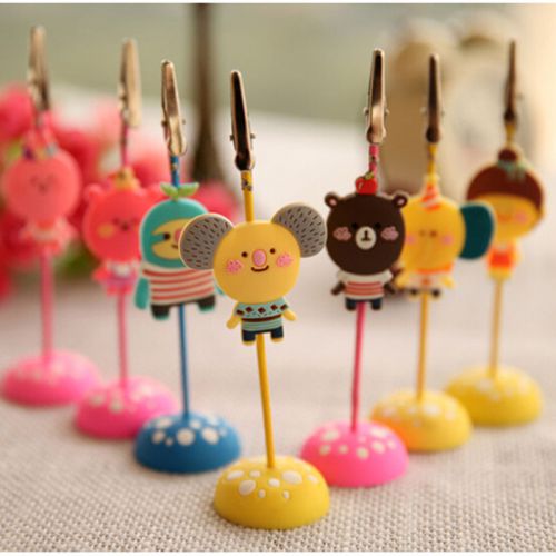 Cute Cartoon Photo Holder Stand Place Card Note Memo Clip Display Gift JGCA C