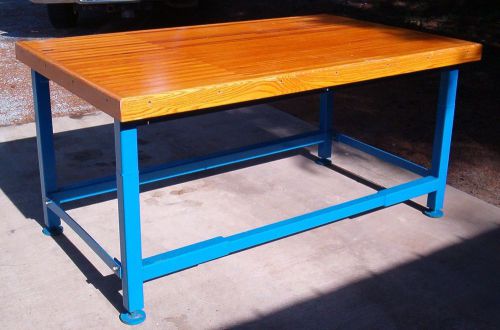 WOOD WORKING TABLE LAYOUT LAY OUT BENCH Adjustable Legs 44 &amp; 1/4&#034;x 74&#034; &amp; 1/2&#034;
