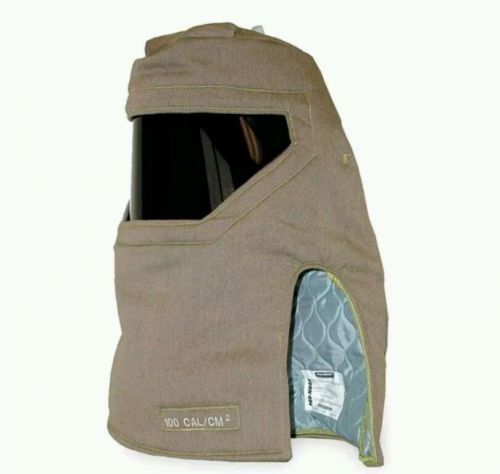 Fh100tw flame-resistant hood, universal, 18 in l, khaki, hrc 4 for sale