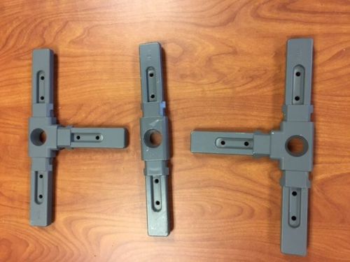 (2) Knoll Equity 3-Way Connector &amp; (1) Two Way Cap Assembly Rigidizer Dark Gray