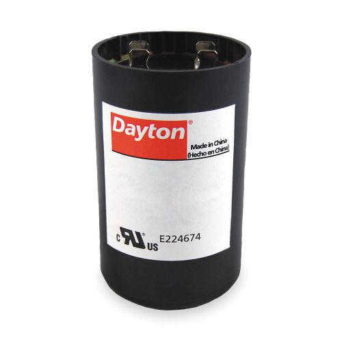Dayton round motor start capacitor, 200-240 microfarad, 110-125vac voltage for sale