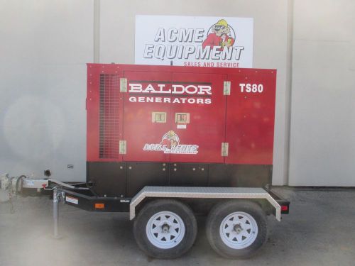 Used 2013 baldor ts80t tandem axle trailer mounted generator # 67580 for sale