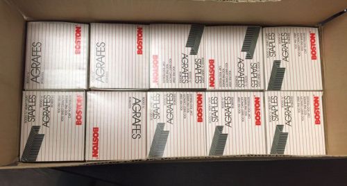 Boston Brand 1/2&#034; Heavy Duty Staples. 1 Case x 12 Boxes. BRAND NEW. GD CONDITION