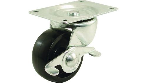 210lb Swivel Plate Caster Non Marking 3&#034; Polyurethane Wheel Side Lock Brake
