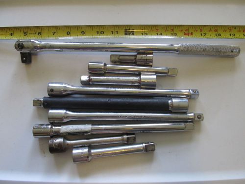 Aircraft tools 1/2&#034; drive extensions and 1 breaker bar for sale