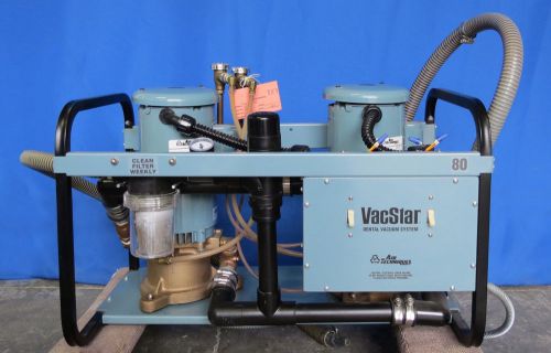 Air techniques vacstar 80 dental dual vacuum suction vac pump system 4hp 230v for sale