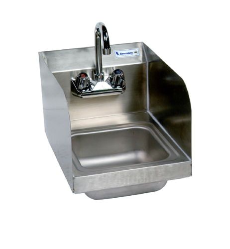 9&#034; x 9&#034; Stainless Steel Space Saver Hand Sink w Faucet BK-BKHS-W-SS-SS-P-G