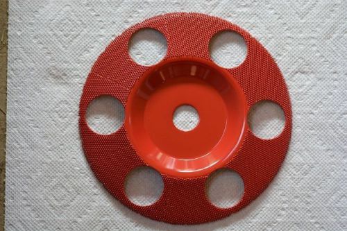 Sanding disc’s (flat face)) sd770h 7/8 bore red medium 7 inch diameter w/holes for sale