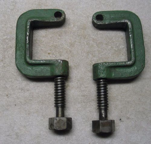 Pair of heavy service industrial 2 1/2&#034; opening c, beam clamps for sale