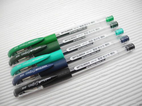 Gbk + eg + bb + g + bk uni-ball um-151 0.38mm rollerball pen, 5 colors set for sale