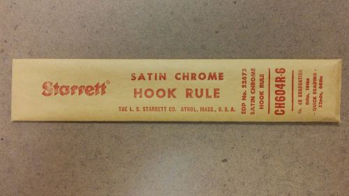 Starrett Satin Chrome Hook Rule Ch604r-6