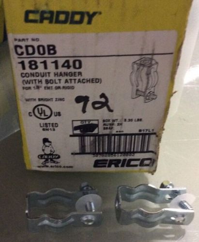 New Box of &#034;92&#034; Erico Caddy 1/2&#034; EMT Rigid Steel Conduit Hanger w/ Bolt CD0B
